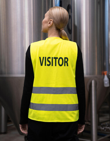 Korntex Safety Vest Passau VISITOR/SECURITY, Visitor Yellow, M/L bedrucken, Art.-Nr. 424136014