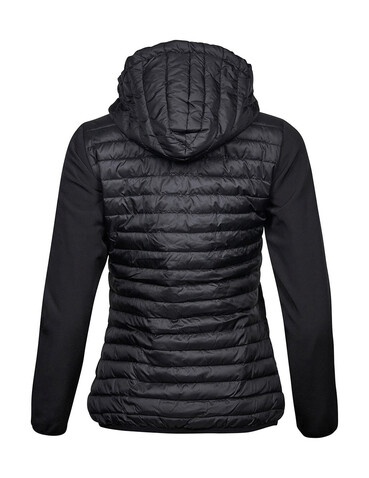 Tee Jays Ladies` Hooded Crossover Jacket, Black, S bedrucken, Art.-Nr. 424541013