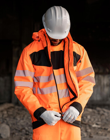 Korntex EOS - Hi-Vis Parka, Orange/Black, XL bedrucken, Art.-Nr. 425134604