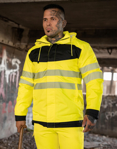 Korntex EOS - Hi-Vis Parka, Yellow/Black, L bedrucken, Art.-Nr. 425136573