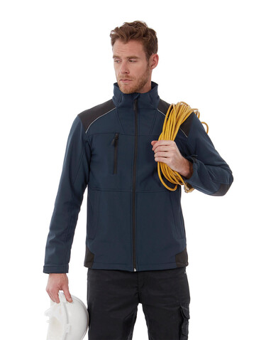 B &amp; C Shield Softshell PRO Jacket, Navy, 4XL bedrucken, Art.-Nr. 425422009