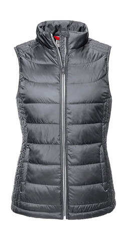 Russell Europe Ladies` Nano Bodywarmer, Iron Grey, S bedrucken, Art.-Nr. 426001193