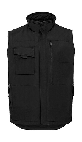 Russell Europe Heavy Duty Workwear Gilet, Black, XS bedrucken, Art.-Nr. 427001012