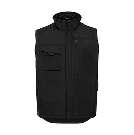 Russell Europe Heavy Duty Workwear Gilet, Black, XS bedrucken, Art.-Nr. 427001012