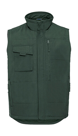 Russell Europe Heavy Duty Workwear Gilet, Bottle Green, 3XL bedrucken, Art.-Nr. 427005408