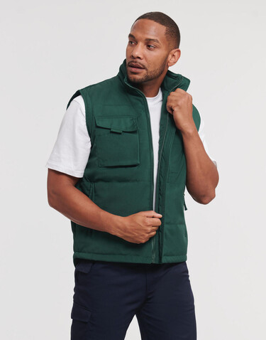 Russell Europe Heavy Duty Workwear Gilet, Black, XS bedrucken, Art.-Nr. 427001012
