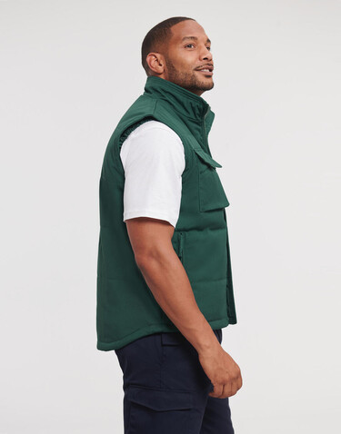 Russell Europe Heavy Duty Workwear Gilet, Bottle Green, 3XL bedrucken, Art.-Nr. 427005408