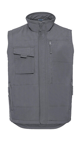 Russell Europe Heavy Duty Workwear Gilet, Black, XS bedrucken, Art.-Nr. 427001012