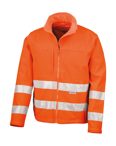 Result Hi-Vis Softshell Jacket, Fluorescent Orange, M bedrucken, Art.-Nr. 427334054