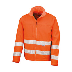 Result Hi-Vis Softshell Jacket, Fluorescent Orange, S bedrucken, Art.-Nr. 427334053
