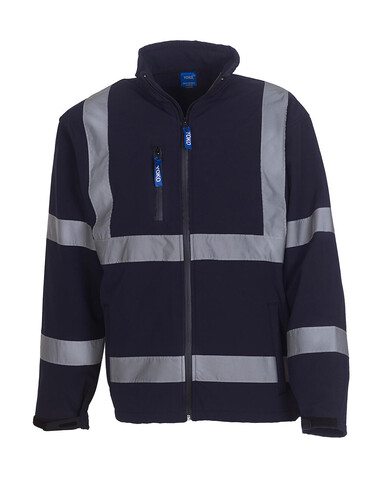 Yoko Fluo Softshell Jacket, Navy, 3XL bedrucken, Art.-Nr. 427772008