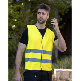 Korntex 2-Band Safety Vest Soltau, Orange, S/M bedrucken, Art.-Nr. 429134103