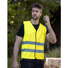 Korntex 2-Band Safety Vest Soltau, Orange, S/M bedrucken, Art.-Nr. 429134103