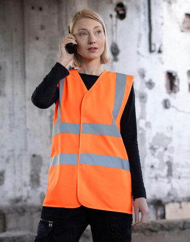 Korntex 4-Band Safety Vest Minden, Orange, S bedrucken, Art.-Nr. 430134101