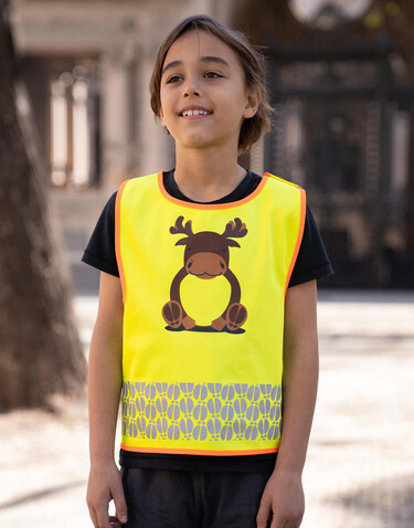 Korntex Children`s Safety Vest Funtastic Wildlife, Lion Yellow, 2XS bedrucken, Art.-Nr. 431138001 Korntex Children`s Safety Vest Funtastic Wildlife, Lion Yellow, 2XS bedrucken, Art.-Nr. 431138001