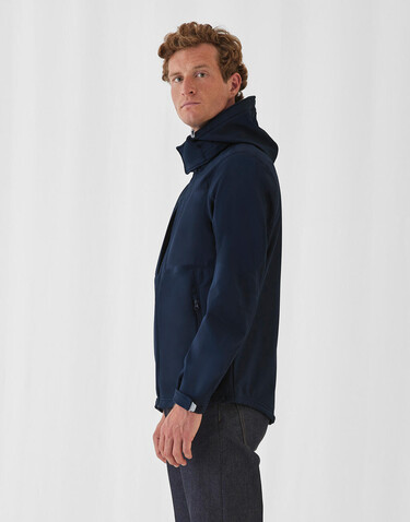 B & C Hooded Softshell/men, Navy, S bedrucken, Art.-Nr. 431422003 B & C Hooded Softshell/men, Navy, S bedrucken, Art.-Nr. 431422003