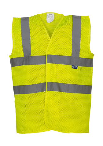 Yoko Fluo Open Mesh Waistcoat, Fluo Yellow, XL bedrucken, Art.-Nr. 431776056 Yoko Fluo Open Mesh Waistcoat, Fluo Yellow, XL bedrucken, Art.-Nr. 431776056