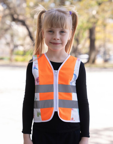 Korntex Children`s Safety Vest Action, Police Silver, XS bedrucken, Art.-Nr. 432138162