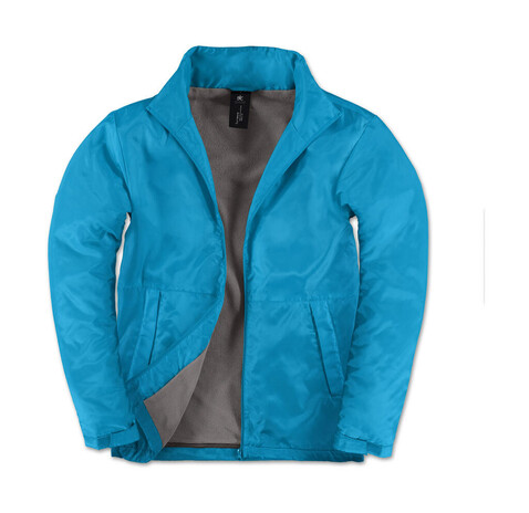 B &amp; C Multi-Active/men Jacket, Atoll/Warm Grey, L bedrucken, Art.-Nr. 432423605