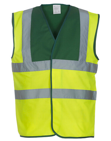 Yoko Fluo 2 Band + Brace Waistcoat, Fluo Yellow, M bedrucken, Art.-Nr. 433776052