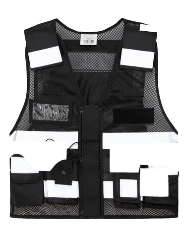 Korntex Mesh Tactical Vest „Sparta“, Black, M/XL bedrucken, Art.-Nr. 435131013