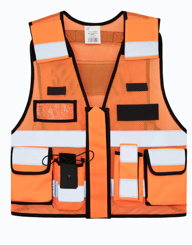 Korntex Mesh Tactical Vest „Sparta“, Orange, M/XL bedrucken, Art.-Nr. 435134103