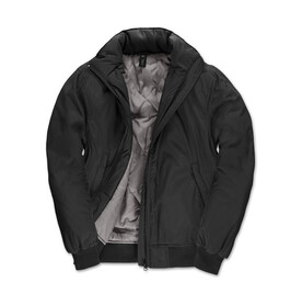 B &amp;amp; C Crew Bomber/women Jacket, Black/Warm Grey, XS bedrucken, Art.-Nr. 435421532