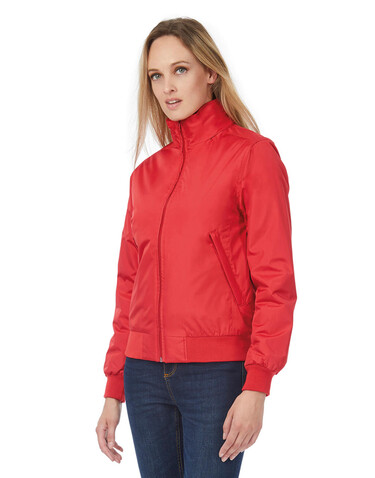 B &amp; C Crew Bomber/women Jacket, Black/Warm Grey, XS bedrucken, Art.-Nr. 435421532