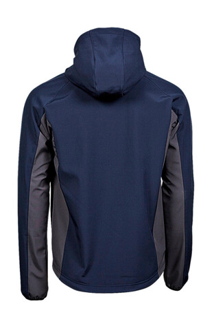 Tee Jays Hooded Lightweight Performance Softshell, Black/Dark Grey, 2XL bedrucken, Art.-Nr. 435541536