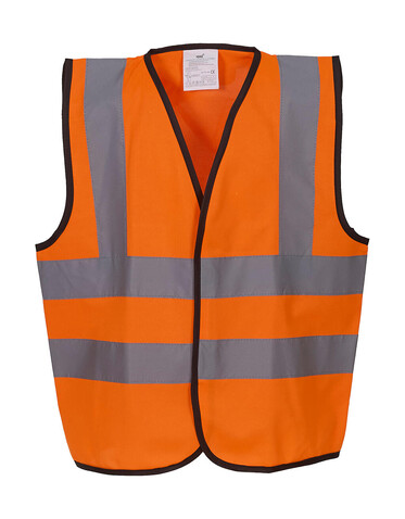 Yoko Kids Fluo 2 Band + Brace Waistcoat, Fluo Orange, 4-6 (S) bedrucken, Art.-Nr. 435774052