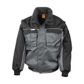 Result Heavy Duty Jacket, Grey/Black, S bedrucken, Art.-Nr. 437331483 Result Heavy Duty Jacket, Grey/Black, S bedrucken, Art.-Nr. 437331483