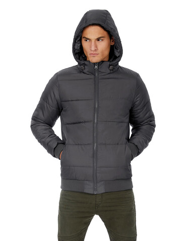 B &amp; C Superhood/men Jacket, White/Warm Grey, 2XL bedrucken, Art.-Nr. 437420727