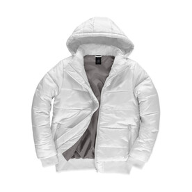 B & C Superhood/men Jacket, White/Warm Grey, 2XL bedrucken, Art.-Nr. 437420727 B & C Superhood/men Jacket, White/Warm Grey, 2XL bedrucken, Art.-Nr. 437420727