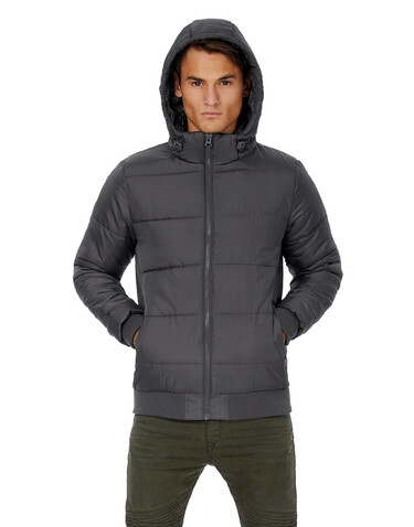 B &amp; C Superhood/men Jacket, White/Warm Grey, 2XL bedrucken, Art.-Nr. 437420727