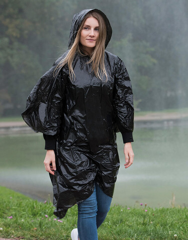 Korntex Disposable Raining Poncho „Sumatra“, Transparent, One Size bedrucken, Art.-Nr. 438130100