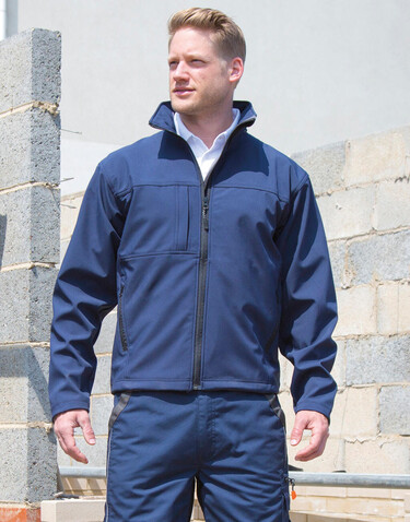 Result Men`s Classic Softshell Jacket, Black, S bedrucken, Art.-Nr. 439331013