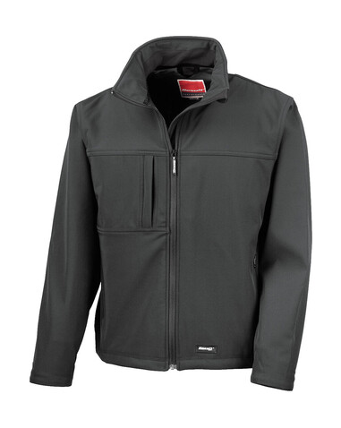 Result Men`s Classic Softshell Jacket, Black, XL bedrucken, Art.-Nr. 439331016