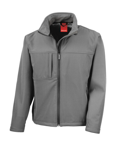 Result Men`s Classic Softshell Jacket, Workguard Grey, M bedrucken, Art.-Nr. 439331054