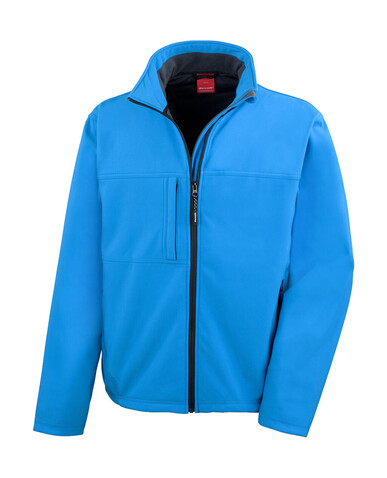 Result Men`s Classic Softshell Jacket, Azure, S bedrucken, Art.-Nr. 439333103