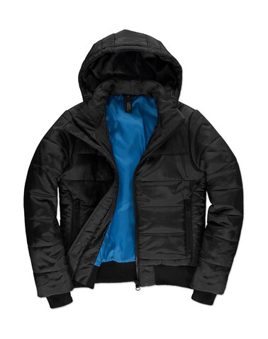 B &amp; C Superhood/women Jacket, Black/Cobalt Blue, S bedrucken, Art.-Nr. 439421553