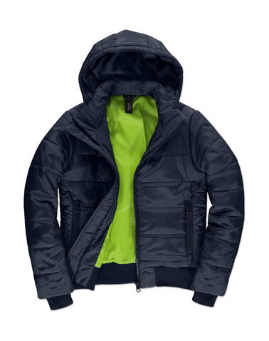 B &amp; C Superhood/women Jacket, Navy/Neon Green, M bedrucken, Art.-Nr. 439422704