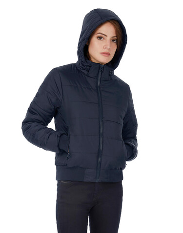 B &amp; C Superhood/women Jacket, White/Warm Grey, XS bedrucken, Art.-Nr. 439420722