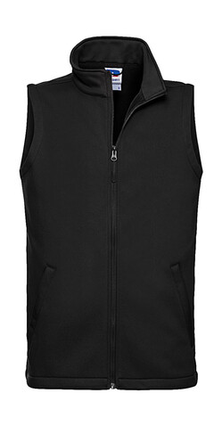 Russell Europe Men`s Smart Softshell Gilet, Black, XS bedrucken, Art.-Nr. 445001012
