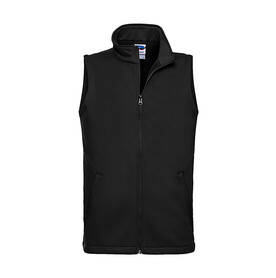 Russell Europe Men`s Smart Softshell Gilet, Black, XS bedrucken, Art.-Nr. 445001012
