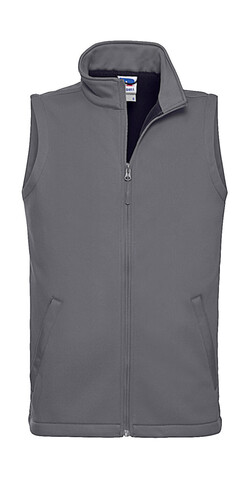 Russell Europe Men`s Smart Softshell Gilet, Convoy Grey, M bedrucken, Art.-Nr. 445001274