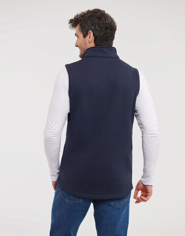 Russell Europe Men`s Smart Softshell Gilet, Black, XS bedrucken, Art.-Nr. 445001012