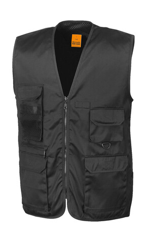 Result Safari Waistcoat, Black, XL bedrucken, Art.-Nr. 445331016
