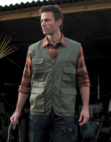 Result Safari Waistcoat, Black, S bedrucken, Art.-Nr. 445331013