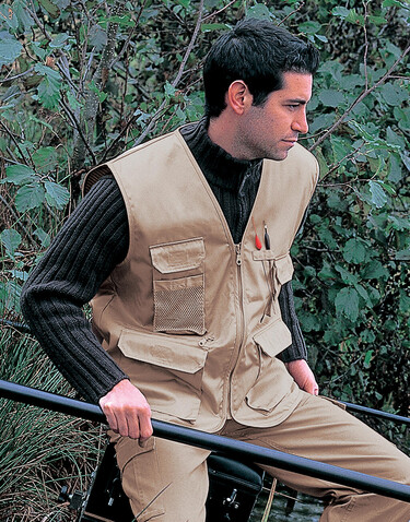 Result Safari Waistcoat, Black, S bedrucken, Art.-Nr. 445331013