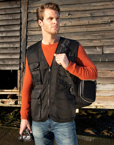 Result Safari Waistcoat, Black, S bedrucken, Art.-Nr. 445331013